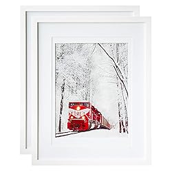 Egofine 16x20 Solid Wood Poster Frame Matted for