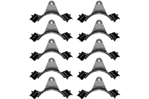 Highcraft PXBND12-10 PEX Bend Support 1/2 in., Wall Mount Tubing Pipe Hanger 90 Degree with Nail Plate, Polyethylene (10 Pack