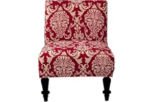 Eco-Ancheng Armless Accent Chair Cover Slipcover Stretch Spandex Slipper Chair Cover Removable Washable for Armless Chair Slipcover Furniture Protector Covers for Living Dining Room Hotel