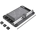Rotary Paper Cutter, 3-in-1 Paper Trimmer, 12 Inch Cutting Length with Straight Cut/Perforating Cut/Wavy Cut, Enclosed Blades for Safe Use, Ideal for Cardstock/Paper Craft Projects