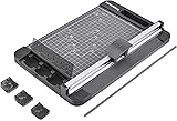 Rotary Paper Cutter, 3-in-1 Paper Trimmer, 12 Inch
