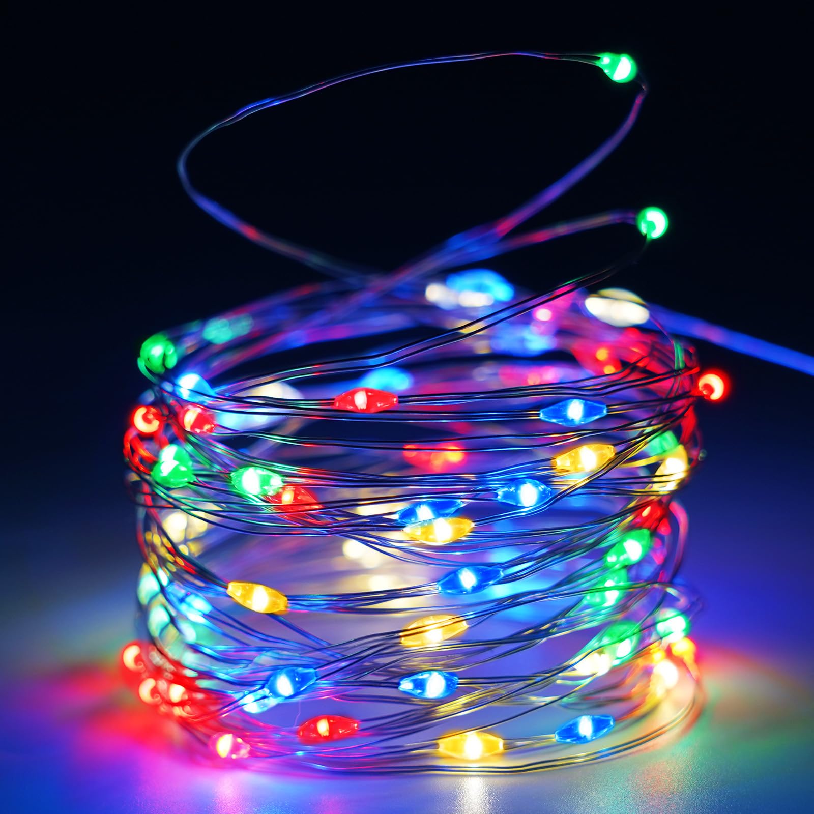Photo 1 of 4 Pack 20FT 60LED Battery Operated Fairy Lights with Timer, Waterproof Battery String Lights Outdoor Indoor, Twinkle Light for Bedroom Wedding Birthday Party Chirstmas (Multicolor)