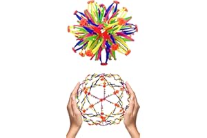 DIMROM Expandable Breathing Ball for Stress Relief - From 5.5 to 10.2 inch Expandable Ball Sphere with Smooth Edges and Colorful Design - Weatherproof and Odor-Free Breathing Toy for Breathwork Exercises