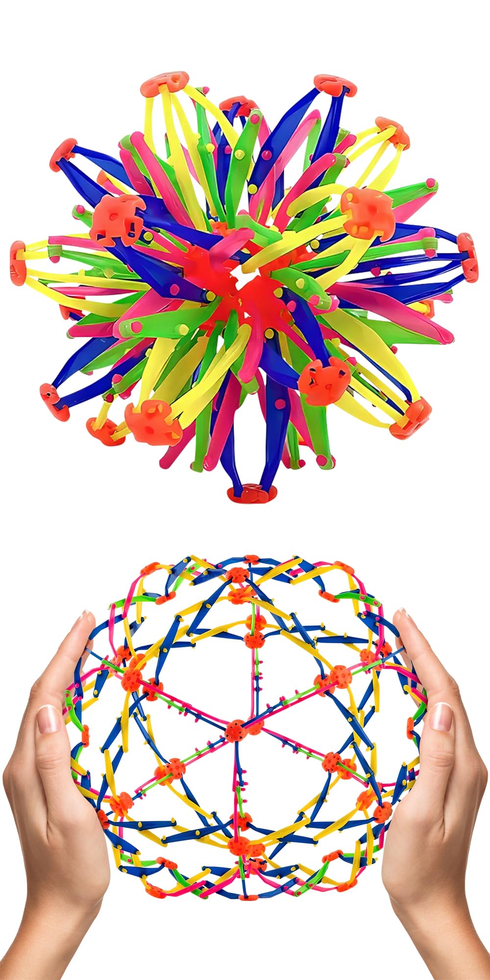 Photo 1 of Expandable Breathing Ball for Stress Relief - From 5.5 to 10.2 inch Expandable Ball Sphere with Smooth Edges and Colorful Design - Weatherproof and Odor-Free Breathing Toy for Breathwork Exercises