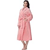 Yurhap Premium Robes for Women - Super Soft Cozy Fleece Womens Robe Plush Long Bathrobe