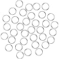 Fushing 100Pcs Stainless Split Rings, Crystal Chandeliers Connectors for Chandelier, Curtain,Suncatchers, Crystal Garland,Necklaces, Keys, Earrings, Jewelry Making and Craft Ideas(12mm)