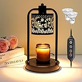 FullyCare Candle Warmer Lamp Wax Light, Wax Melt Warming Lamps for Jar Candles with Timer Dimmable for Birthday, Room, New House, Bedroom, Vintage Home Decor