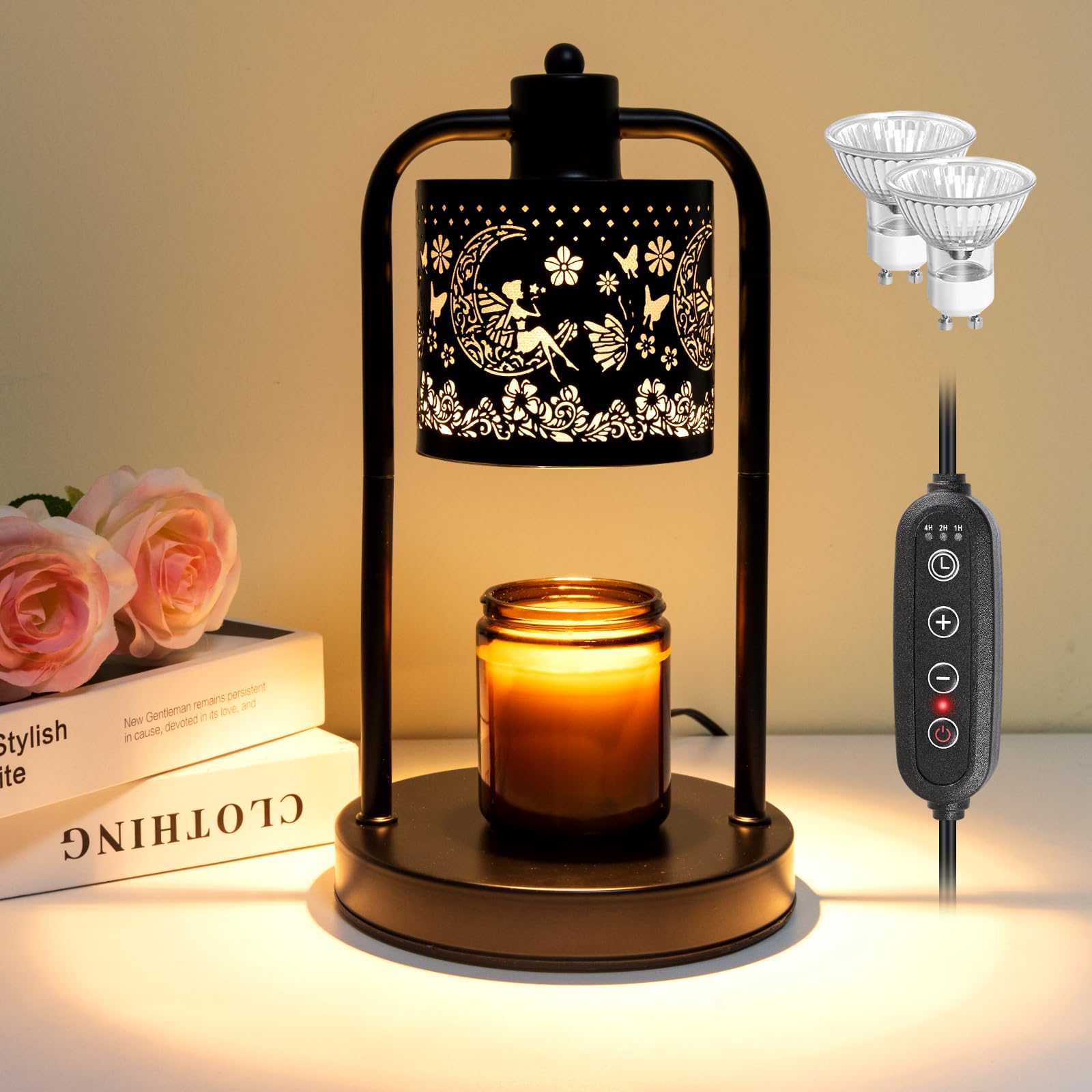 Photo 1 of *MINOR DAMAGE - USED*
FullyCare Candle Warmer Lamp Wax Light, Wax Melt Warming Lamps for Jar Candles with Timer Dimmable for Birthday, Room, New House, Bedroom, Vintage Home Decor