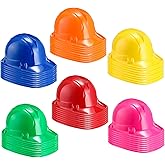 Gejoy Construction Party Hats Bulk Plastic Construction Hard Hat Suitable for Worker Costume Role Playing Birthday Supplies