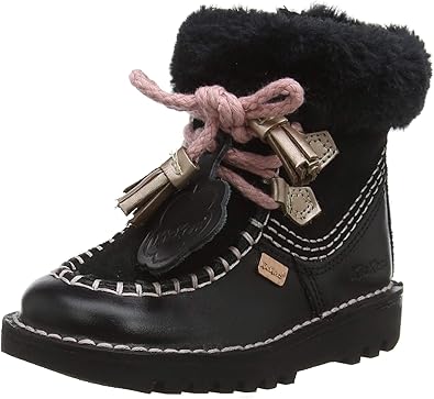 Kickers Fur Bottes Garcon Fille Noir Black Blk 21 Eu Amazon Fr Chaussures Et Sacs