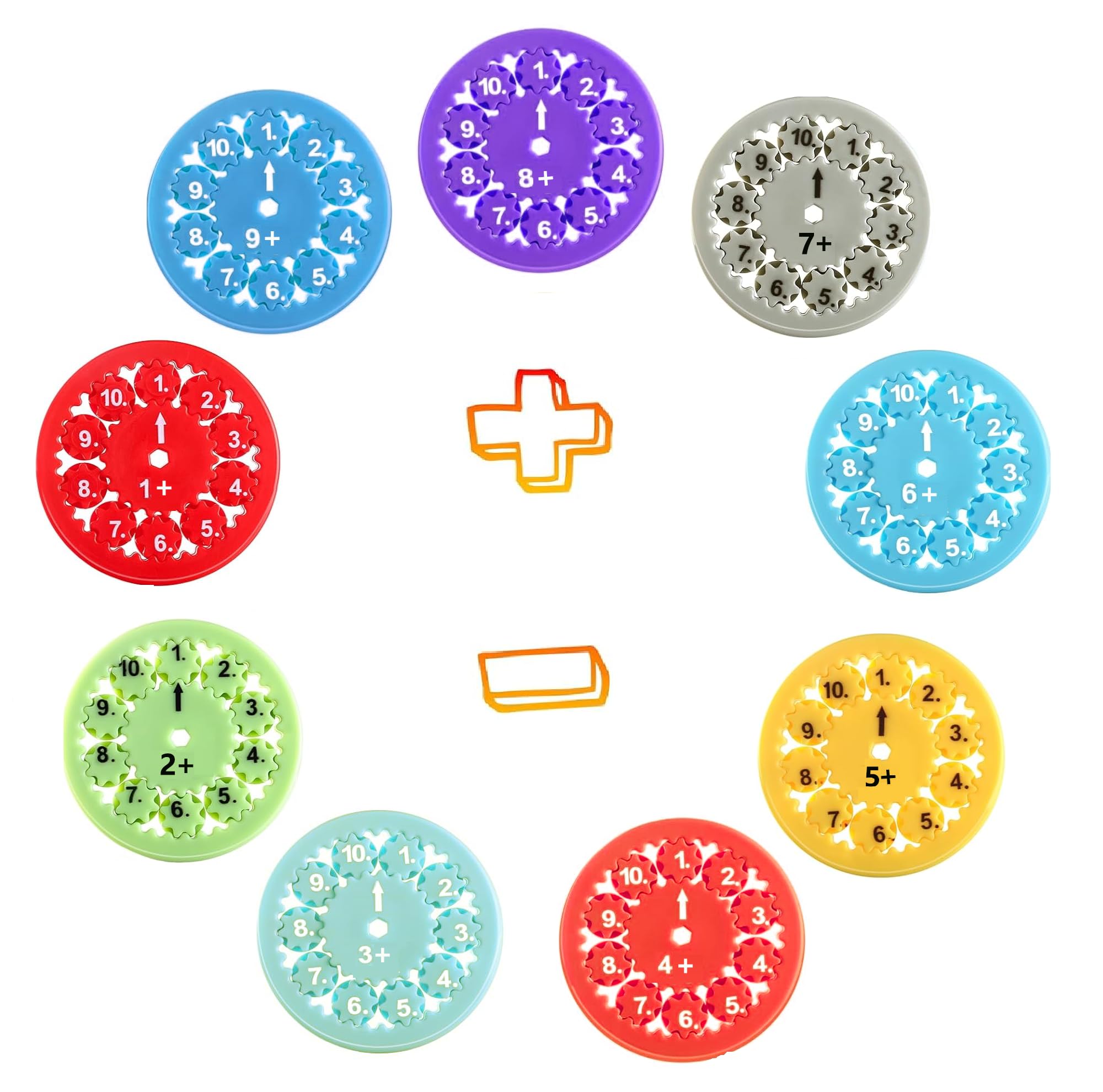 Math Fidget Spinner, 9 Packs Numbers Fidget Spinner,Math Addition Game ...