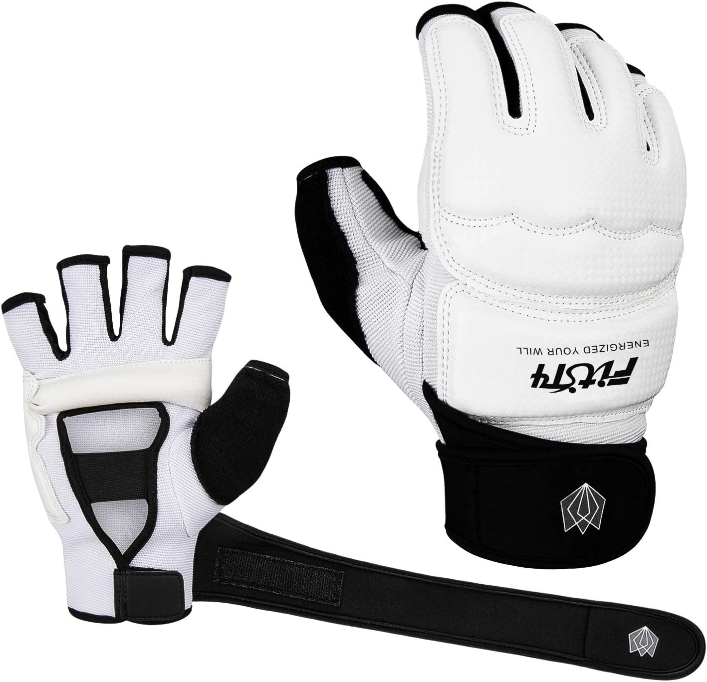 FitsT4 Half Mitts UFC MMA Training Boxing Punch Bag Kickboxing Sparring Grappling Martial Arts Muay Thai Taekwondo Wrist Wraps Support Gloves for Women Men Kids : Sports & Outdoors