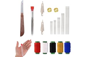 36pcs Sewing Tool Set, Big Eye Stainless Steel Needle and Threads Kit with Threader Seam Ripper Thimble Hand Sewing Essential