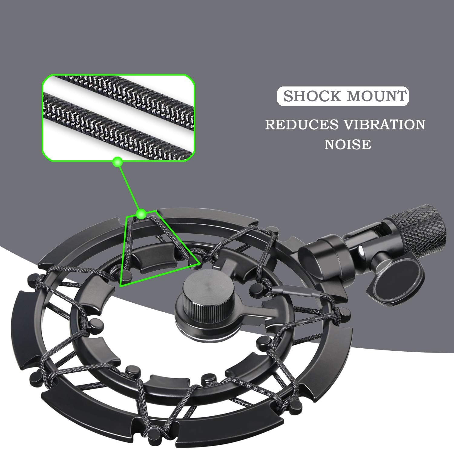 Shure MV7 Shock Mount with Pop Filter Matching Boom Arm Mic Stand