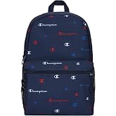 Champion Kids' Merit Backpack, Navy/Champion Red, One Size | Padded Straps, Water Bottle Pocket and Laptop Compartment
