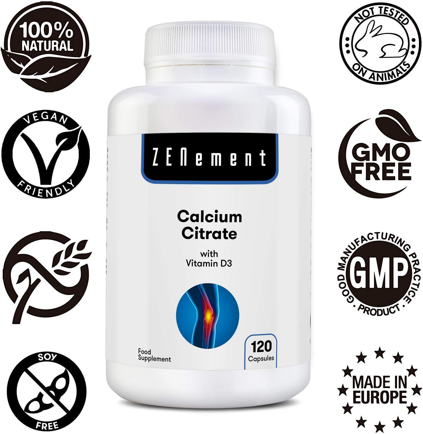 Calcium Citrate with Vitamin D3 and K2, for Healthy Teeth Bones and Muscles, Formulated with Enhanced D3 and K2 - Image 4