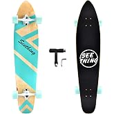 seething 42 Inch Longboard Skateboard Complete Cruiser Pintail,The Original Artisan Maple Skateboard Cruiser Pintail for Cruising, Carving, Free-Style and Downhill