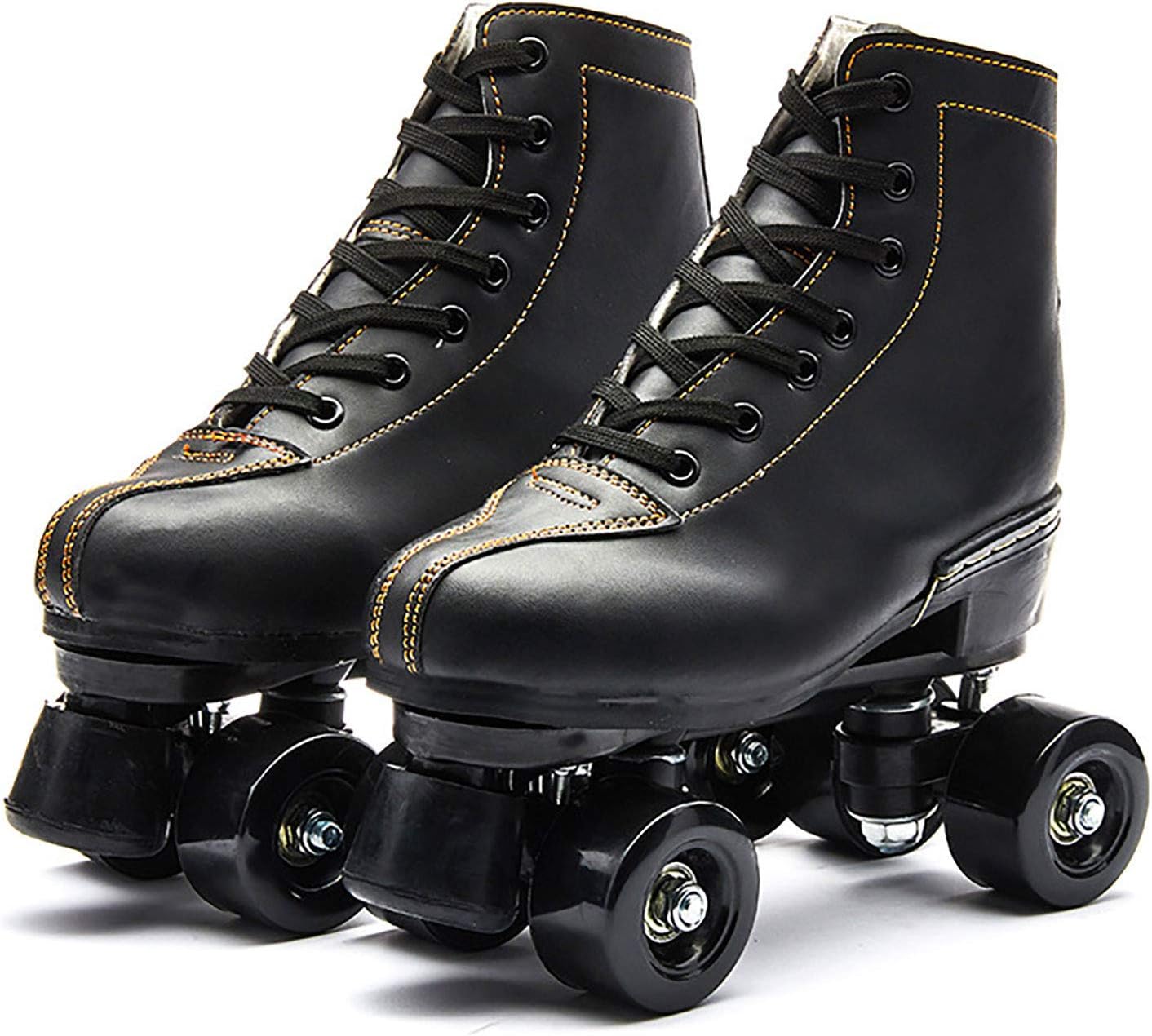 QHTC Women's Roller Skates Classic Leather HighTop Roller Skates Four