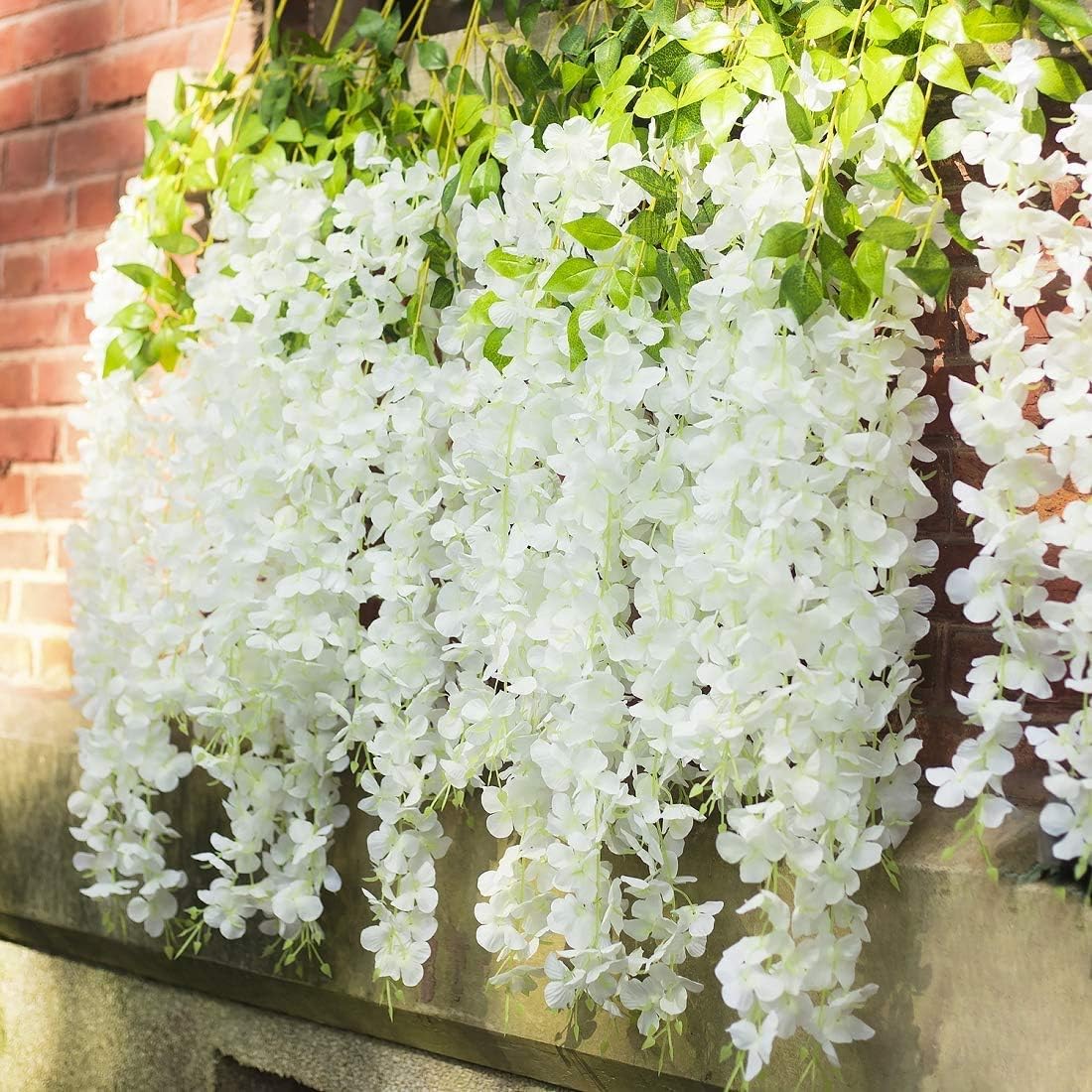 Buy VRCT Artificial Flowers Vine Wisteria Hanging Garland String(White