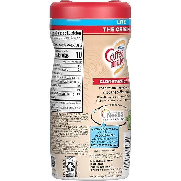 NESTLE COFFEE MATE CREAMER 11OZ POWDER CREAMER, LITE ORIGINAL (74185)