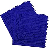 AUECOOME Locker Rug School Locker Carpet Chenille Locker Carpet with Non Skid Backing Locker Decorations (2, Blue, 10X10in)