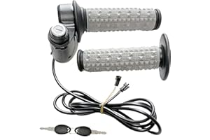 HIZONCORE Full Twist Throttle Compatible with Ridstar Q20, True Plug and Play Taper Handles Ebike Throttle 12V-72V Wide Voltage with Key Lock, Fits E-Bike and E-Scooter