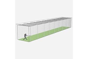 NET WORLD SPORTS Fortress Baseball Batting Cage Nets | Heavy-Duty HDPP Fully Enclosed Baseball & Softball Cage Netting [14 Sizes & 3 Grade Options] – NET ONLY