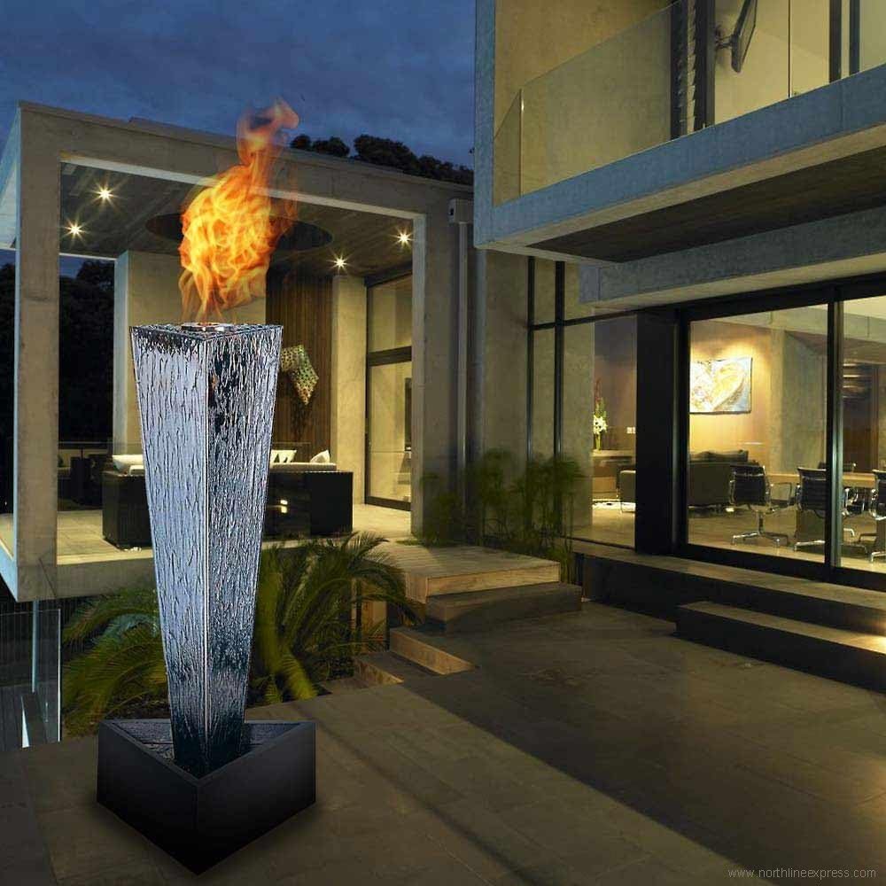 Aquafires Tower of Fire Bio Ethanol Fireplace