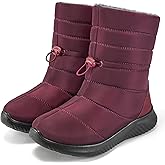 Alicegana Womens Winter Snow Boots Waterproof Warm Fur Lined Mid Calf Comfortable Non Slip Booties for Outdoor Walking