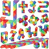 LENDOD 30 Pack Mini Fidget Snake Cube Toys Goodie Bag Stuffers for Kids, Treasure Box Toys for Classroom, Twist Puzzle for Party Favors, Birthday & Back to School Gifts, Stocking Stuffers for Kids