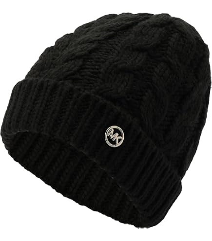 Coach Womens/Ladies Cable Knit Beanie / Black Coach Womens/Ladies Cable Knit Beanie / Black main image 4