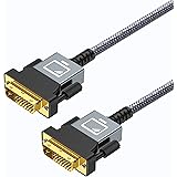 DVI to DVI Cable 6FT, Capshi DVI-D 24+1 (Alloy Shell/Nylon Braid/Gold-Plated), DVI-D to DVI-D Dual Link Cable Support 1920x10