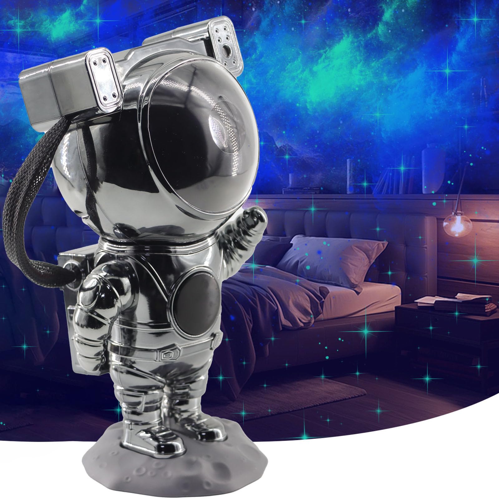Photo 1 of Astronaut Galaxy Projector Night Light - 8 Modes Star Projector for Bedroom Ceiling, Timer, Cool Gifts for Men Women Kids, Game Room Decor, Christmas Birthday Present
