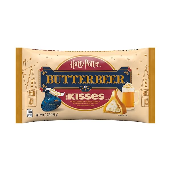 HERSHEY’S KISSES BUTTERBEER FLAVORED, EASTER CANDY BAG, 9 OZ
