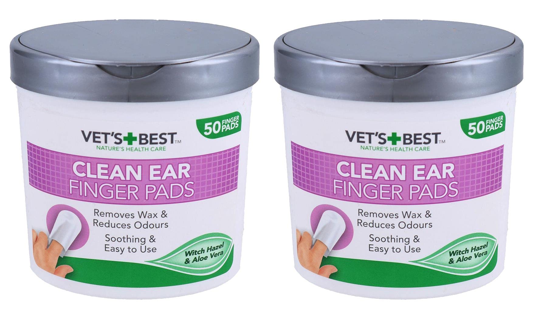 AB Tools 100PK Dog Pet Ear Cleaning Finger Pads Wipes Removes Wax Dog Hygiene