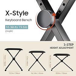 CAHAYA Keyboard Bench X-Style Height Adjustable