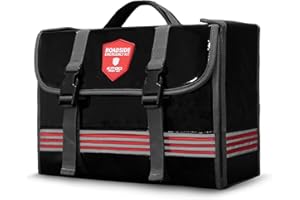 Kitgo Car Emergency Kit,Premium Roadside Assistance Essentials with Jumper Cables, Flashlight, Shovel, Screwdriver Set - Ideal Auto Road Safety Kit, Survival, Truck, RV and More (Black)