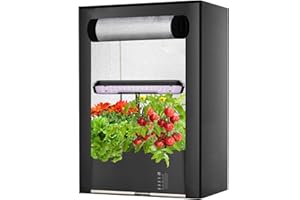 Wishrun Grow Tent for Aerogarden Hydroponics Growing System, 19.7/''x13.9/''x21.3/'' Small Most Indoor Hydroponic Equipment, High Reflective Mylar Mini Tent, Prevent Pets from Eating Plants, Black