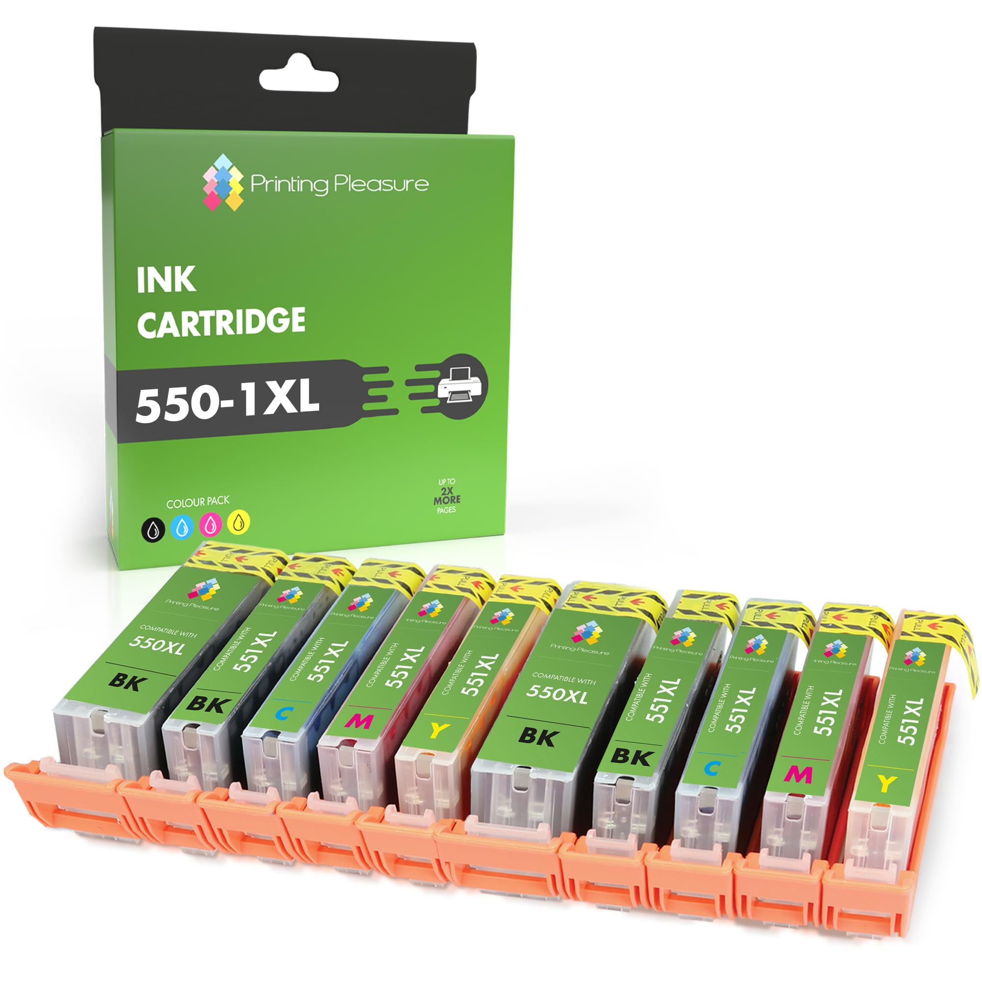 550XL 551XL Ink Cartridges,Compatible Ink Cartridge Replacement for PGI-550XL CLI-551XL for iP7150 iP8750 MG6350 MG7150 MG7550 - Black/Photo Black/Cyan/Magenta/Yellow,High Capacity (2 SET - 10 XL)