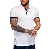 Zuoyouzi Men's Short Sleeve Casual Slim Fit Polo