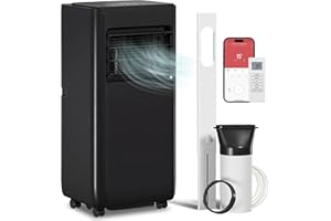 HOMCOM 10000 BTU Portable Air Conditioner, 4-in-1 AC Unit with Cool, Dehumidifier, Fan, Sleep, WiFi Voice Remote Control, 24H