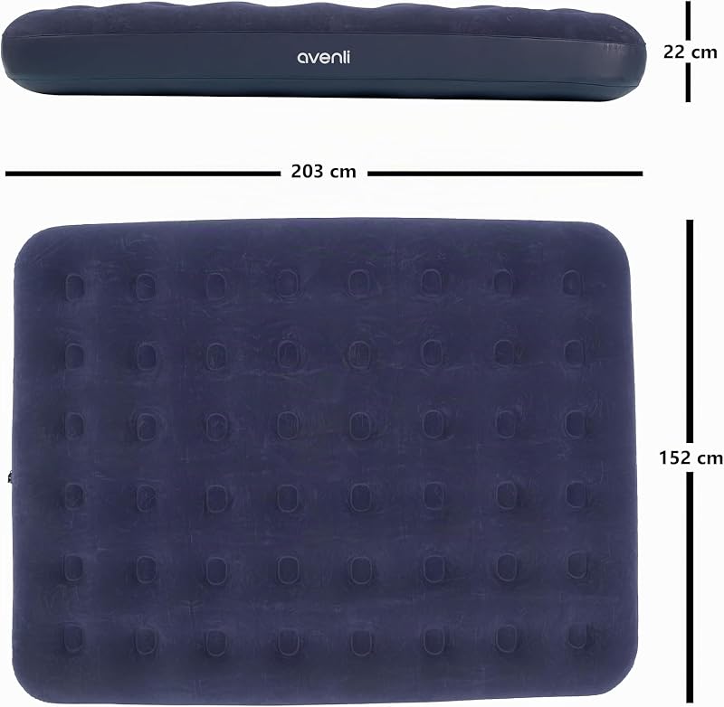 Jilong 2 Mann Campingbett Queen CB 203x152x22 Velour Luftmatratze Luftbett Gästebett Reisebett Bett