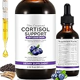 Arkture Cortisol Supplements for Women & Men, Cortisol Reducer, Support Hormone Balance, Mood, Focus & Sleep, 10 in 1 Cortisol Drops with Magnesium, Ashwagandha, L-theanine, Blueberry Flavor (1)