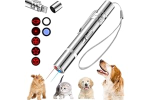 HEYPOMAX Laser Pointer,Cat Toys Laser Pointer Red LED Light Pointer Cat Toys for Indoor Cats Dogs, Long Range 3 Modes Projection Playpen,USB Recharge Pointer