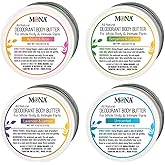 MONA Travel Size All Natural Whole Body Deodorant Cream for Women & Men | For Private Parts | Aluminum & Baking Soda Free | (4-PK Travel Size Combo (0.53 Oz each), Natural Scents)