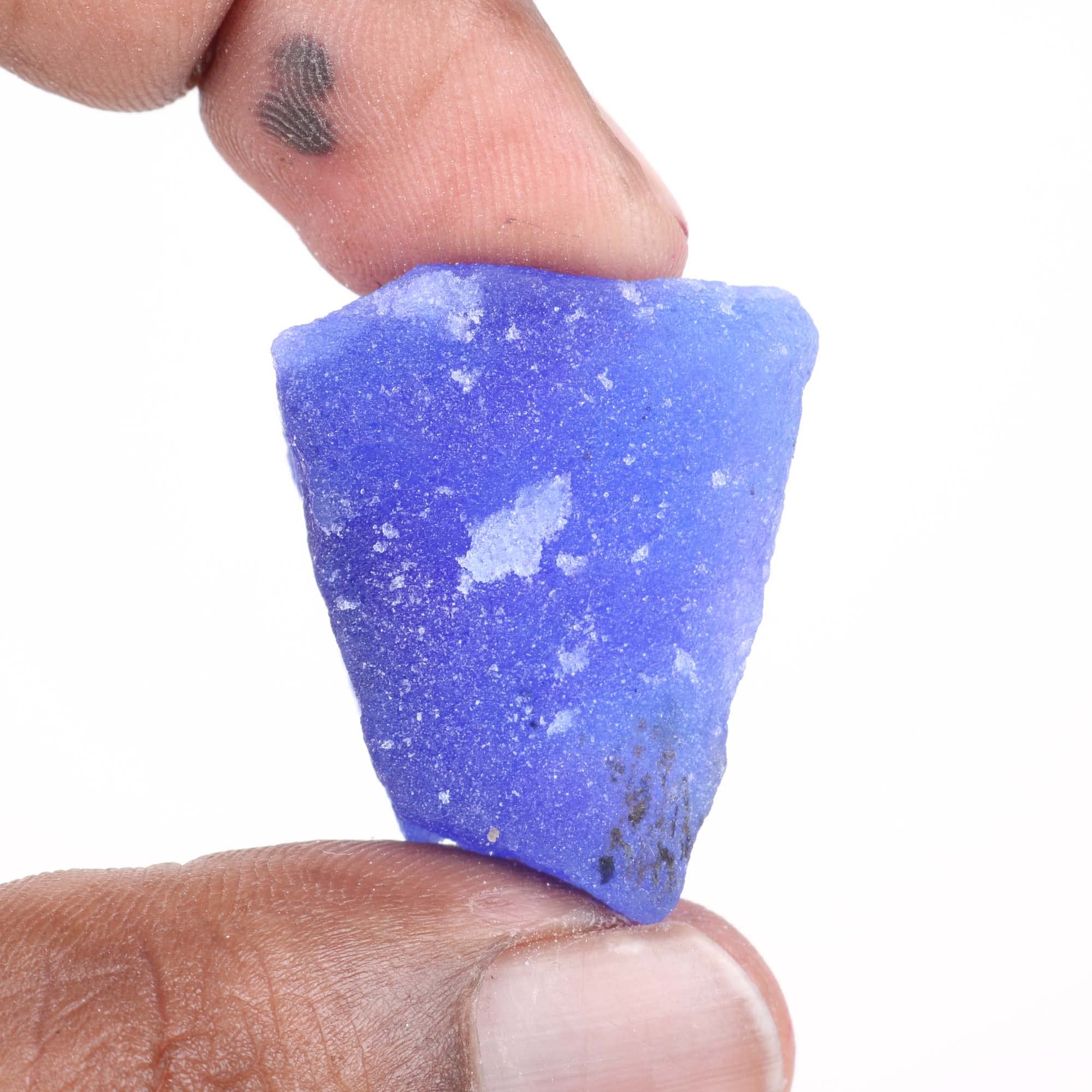 REAL-GEMS 27 Ct Natural Blue Sapphire Rough Gemstones Crystal Rocks for Jewelry Making Real Gem Stones for DIY Projects and Wire Wrapping