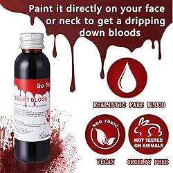 Go Ho Dark Fake Blood Makeup(1 oz),Realistic