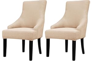 Lellen Stretch Wingback Chair Cover Slipcover - Reusable Wingback Side Chair Slipcover,Accent Chair Covers,Arm Protector Seat Cover,Wing Chair Covers for Dining Living Room Home（2PCS）