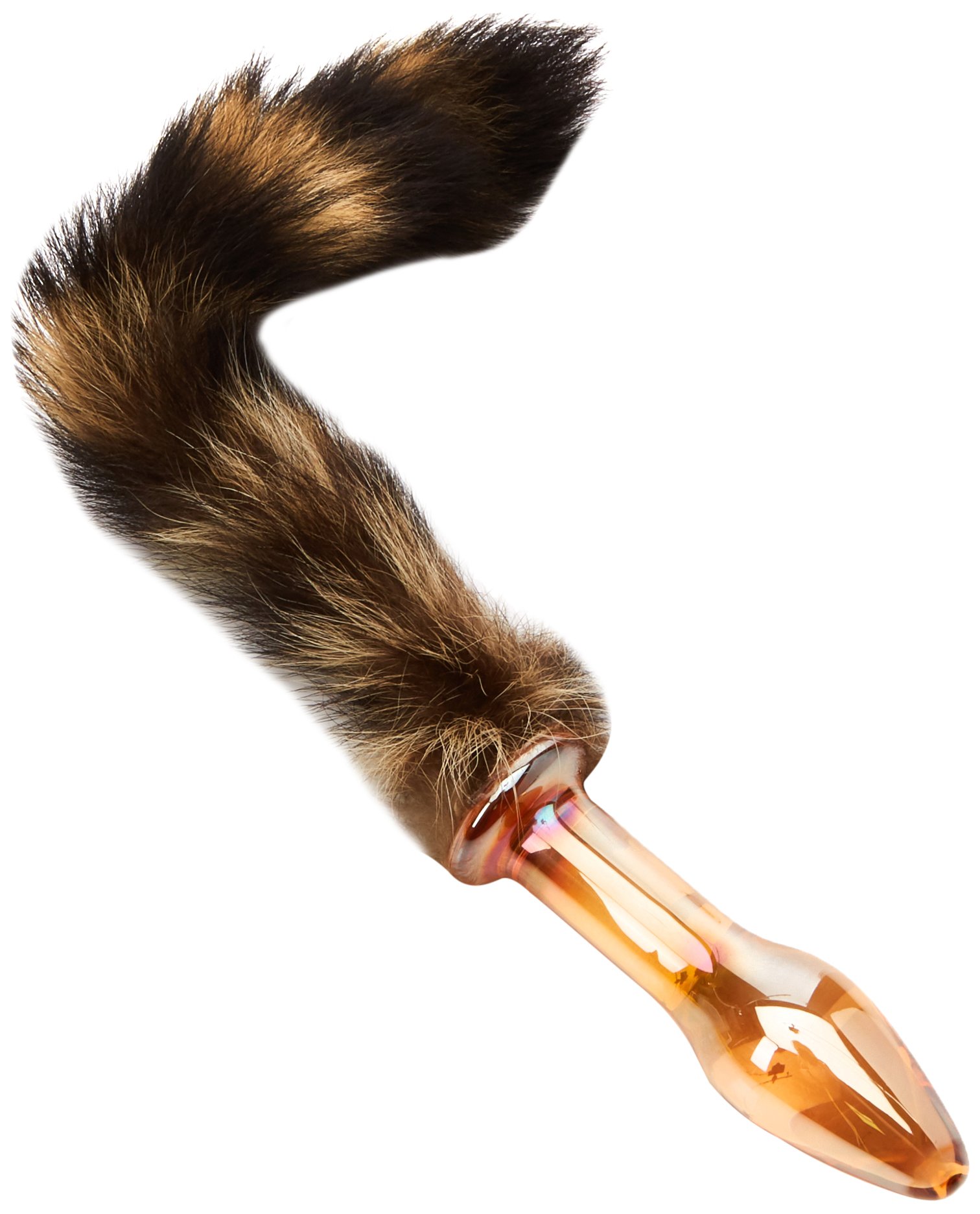 PleasureBox Glass Anal Plug with Tail, 36 cm, Medium