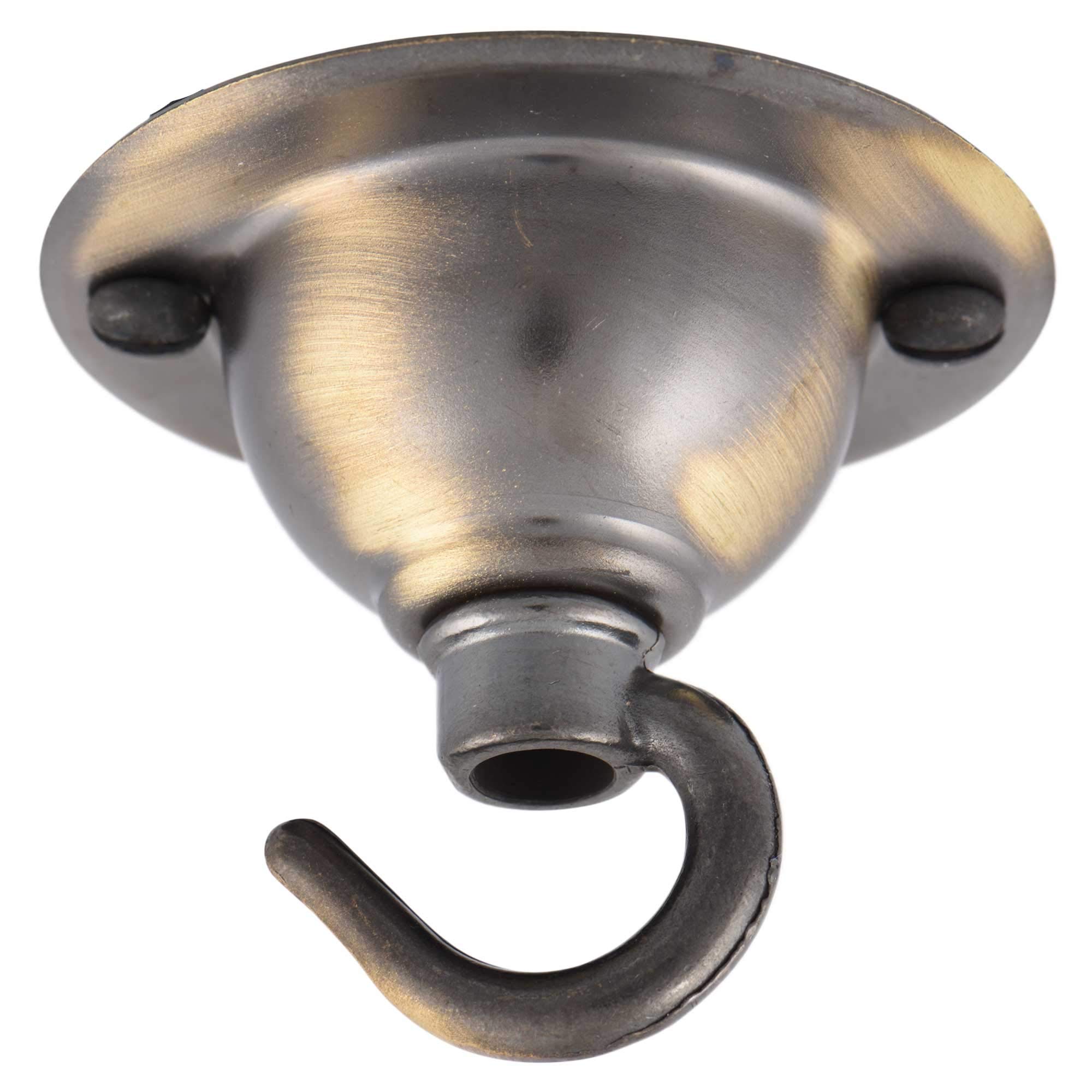 ElekTek Ceiling Chandelier Hook Plate 65mm - Brushed Antique